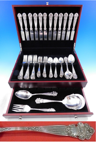 Georgian by Towle Sterling Silver Flatware Set for 12 Service 63 pieces
